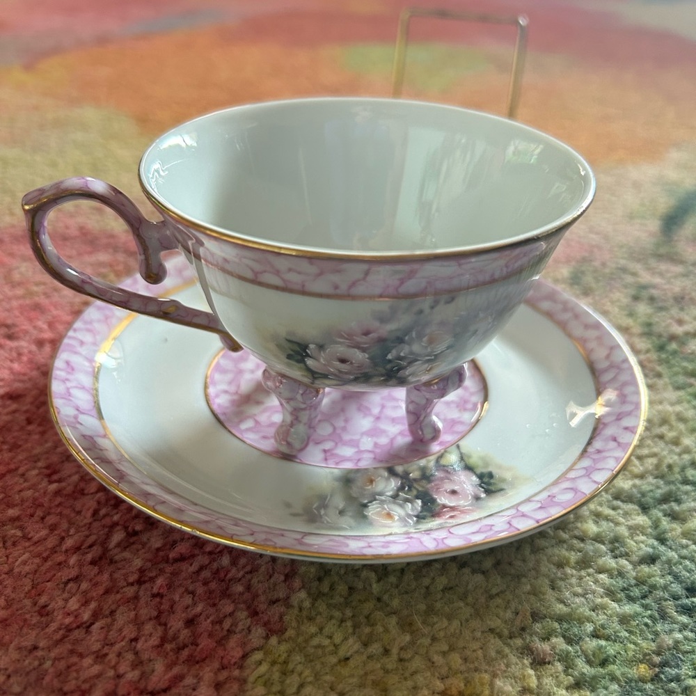 Porcelain Treasures by Betty Platner/Tea Cup and Saucer